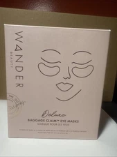 Wander Deluxe Baggage Claim Eye Masks, 10-PAIR Gold & Rose Gold NIB