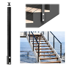 Aluminum Black Side Mount Stair Cable Railing...