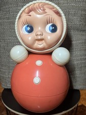 Vintage Soviet big Doll Nevalyashka USSR Retro Russia Toy Plastic 40 cm