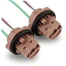 2PCS Car 7443 Brake Light Bulb Holder, Bulbs Wiring Harness Sockets, Turn