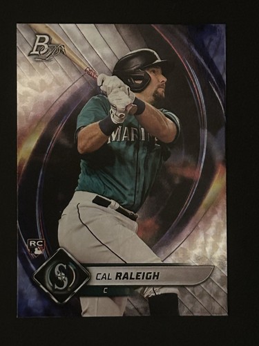 Cal Raleigh [Ice Foil] #83 2022 Bowman Platinum card