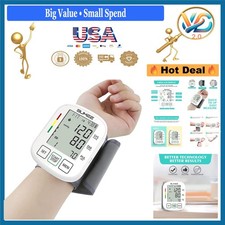 Digital Wrist Blood Pressure Monitor Large LCD Irregular Heartbeat 2 User