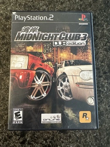 Midnight Club 3: DUB Edition PS2 Rockstar Games 2005 Racing Manual Multiplayer
