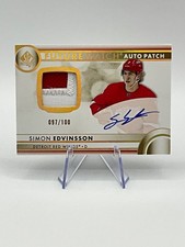 2023-24 SP Authentic Hockey #151 Simon Edvinsson /100 Future Watch Auto Patch RC