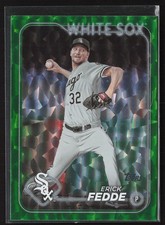 2024 Topps #405 Erick Fedde Green Crackle Foil #/499