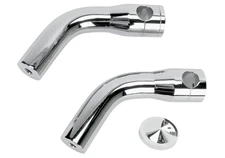 Accutronix Elite Custom Billet Aluminum 6" Pullback Risers - Chrome - HRP1356-C