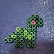 handmade perler bead dinosaur   