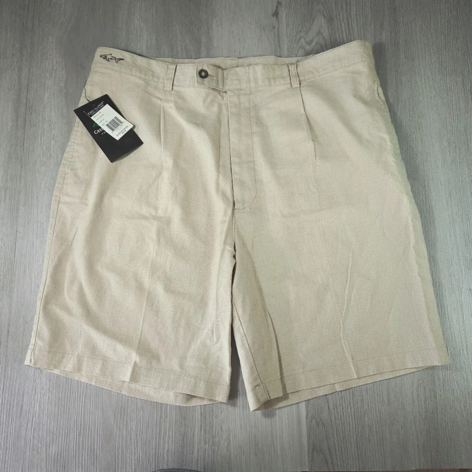 Greg Norman Collection Men's 40 Beige Linen Cotton Blend Shorts W40 NWT