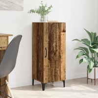 Schmales Sideboard Wandmontiert Altholz Holzwerkstoff 34,5X34X90 Cm