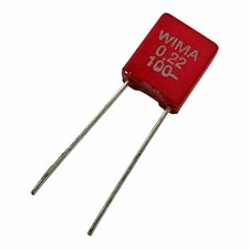 Wima Capacitor Radial Film 0.22uF 220nF 100v 5 8.5x7.25x3.5mm Qtyx10 
