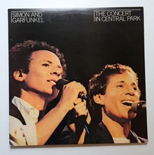 Simon Garfunkel Concert In Central Park VINYL 1982 2LP Live w/Booklet TESTED EX