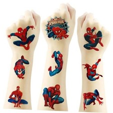 20Sheets Temporary Tattoos Birthday Themed Party Supplies Decoration Spider Man