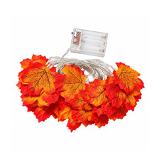 Halloween Fall Maple Leaf LED String Lights Garland Autumn Thanksgiving Decor