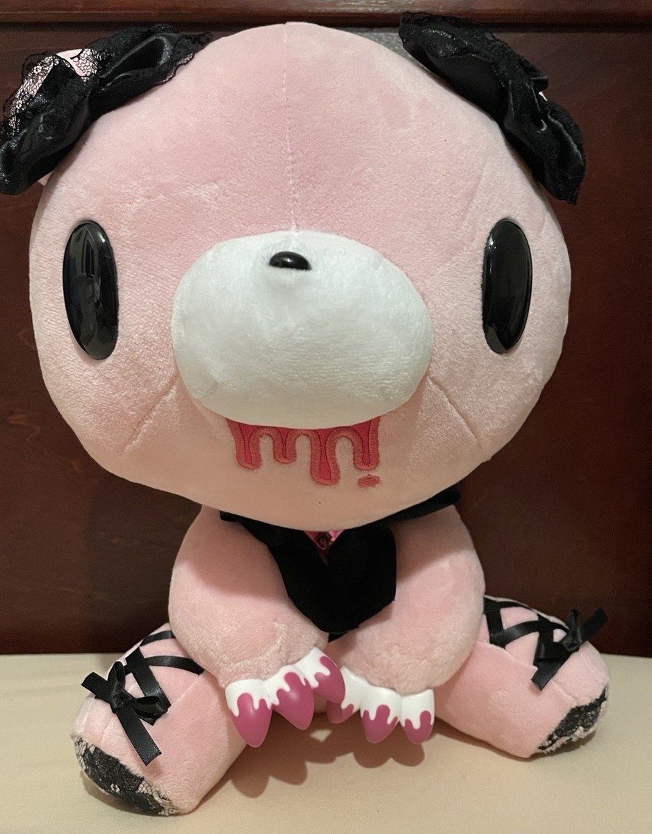 Set of 2 New Gloomy Bear Plush Doll Lace Up Variation Pink & Black