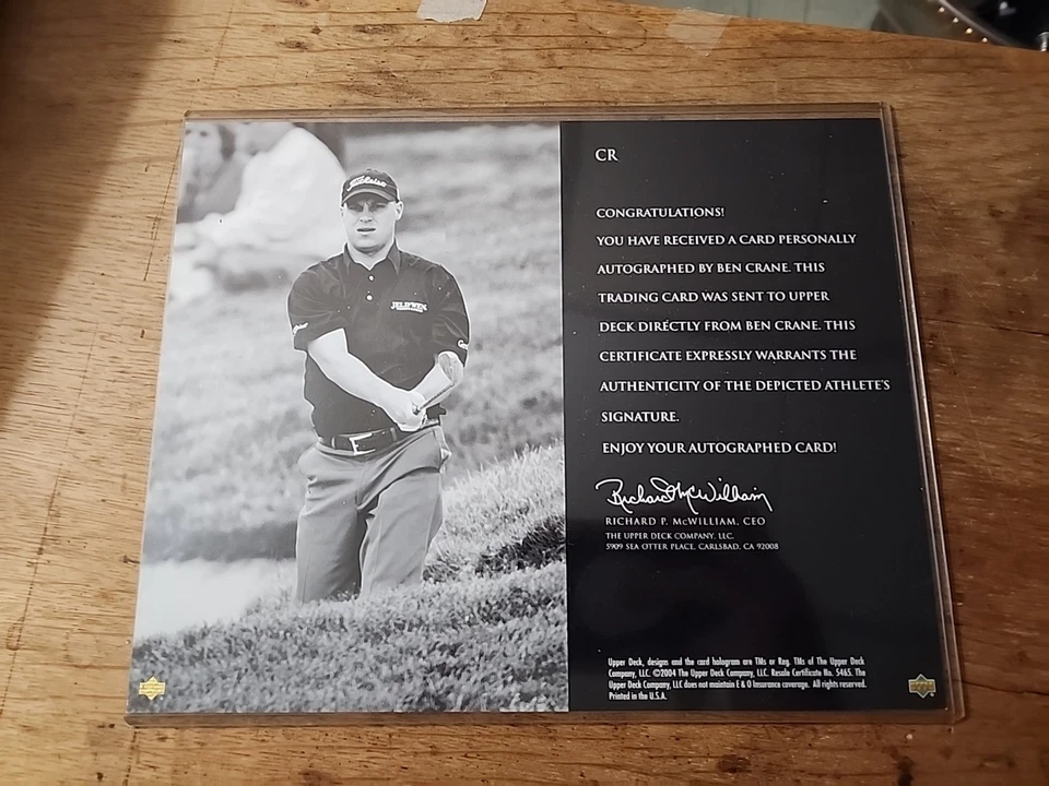 Ben Crane 2004 SP Signature Golf "Signature Shots" 8×10 photo Autograph - Image 4 of 4