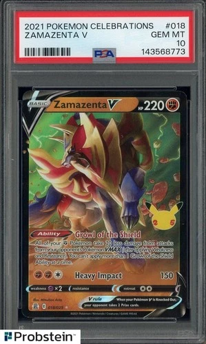 2021 Pokemon Celebrations #018 Zamazenta V PSA 10 GEM MINT