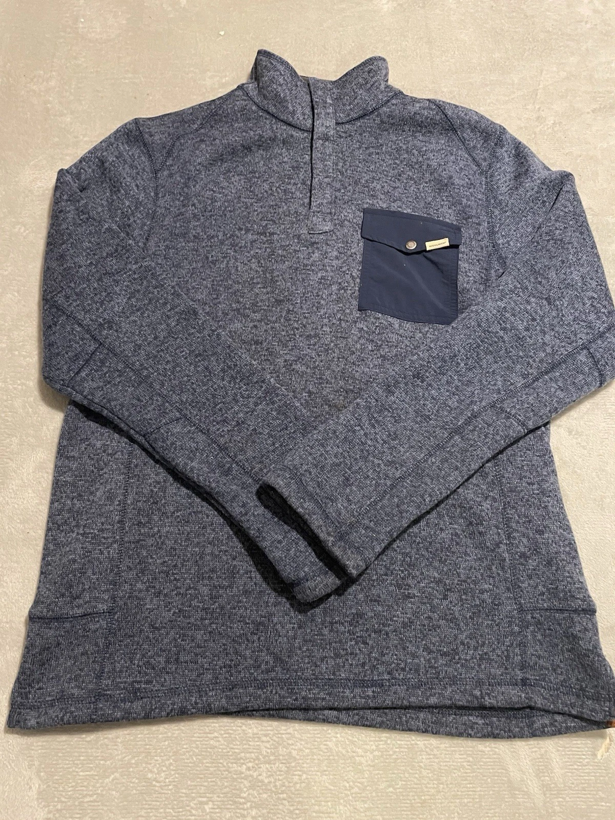 Woolrich Half Snap Performance Pullover Mens Medium Gray