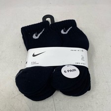 Nike Dri-FIT Kids Ankle Socks 6-Pack Black 10C-3Y UN0018-023
