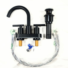 Forious Pro 4 in. 2-Handle Centerset Bathroom Faucet Matte Black WB-39035B