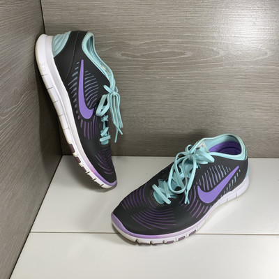 Nike Free Balanza Shoes Womens Size 8 US Running 599268-008 Gray/Blue/Lavender
