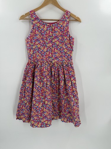 Polo Ralph Lauren Girls Size 16 Sleeveless Floral Pleated Lines Dress All Cotton - Picture 5 of 10