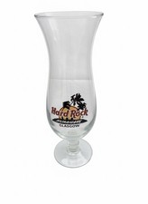 Hard Rock Cafe Hurricane Glass Glasgow Clear Logo Barware Excellent Condition