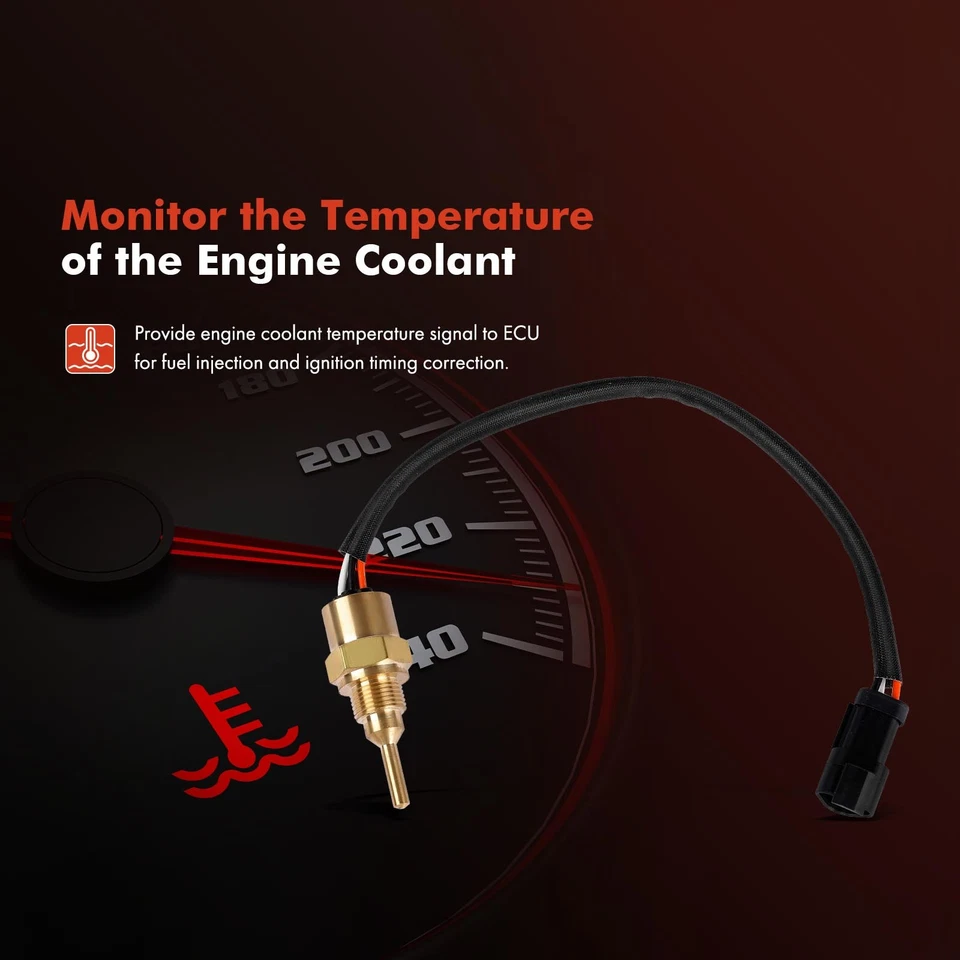 Sensor de temperatura de refrigerante para Ford Freightliner International Kenworth Volvo Foto 2 de 4