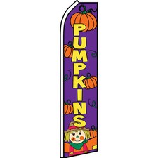 Pumpkins Scarecrow 2 1/2 ft X 11 1/2 ft Swooper Flag Hardware Sold Separately 