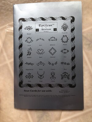 Kan Scan Heirloom Group 1 Use With Memory Craft Scan and Sew Embroidery