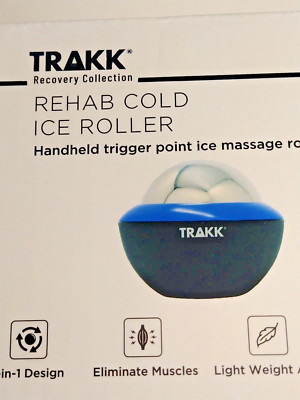 Trakk Rehab Cold Ice Roller Handheld Trigger Point Ice Massage Roller NEW IN BOX