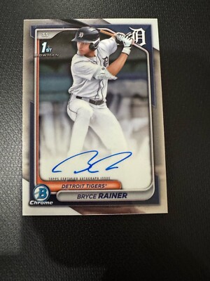2024 Bowman Draft Bryce Rainer Chrome Auto Tigers 1st | eBay