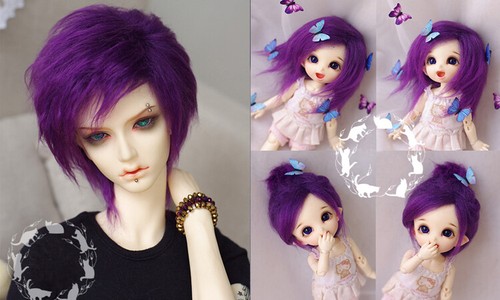 New BJD plush fabric wig 7 colors 1/12 1/8 1/6 1/4 1/3 DD MSD non-slip doll wig - Picture 11 of 18