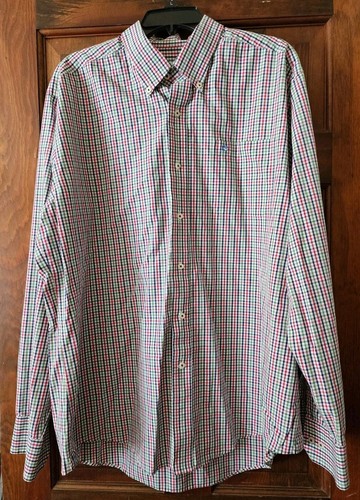 Southern Tide Shirt Mens Extra Large Blue Green Red Plaid Button Down XL - Picture 3 of 11