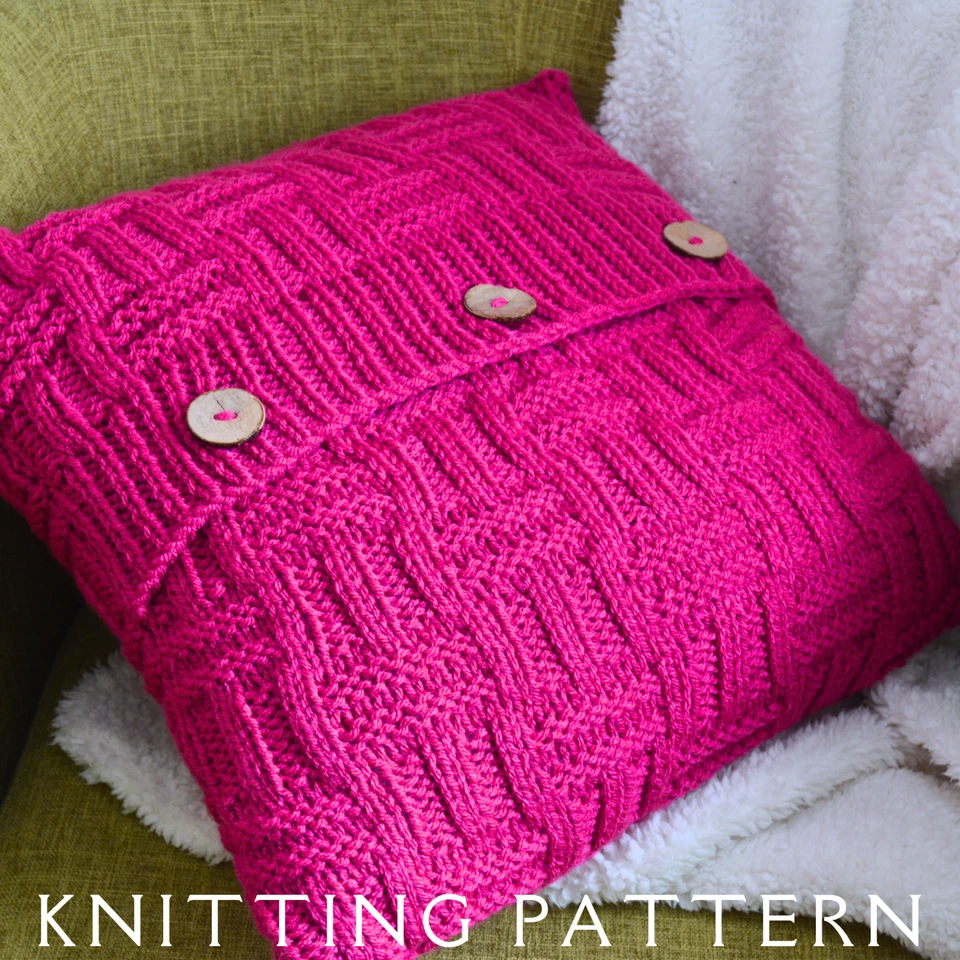 Cushion Cover Knitting Pattern ThisWayThatWay Printed Pattern To Knit Yourself - Image 4 of 4