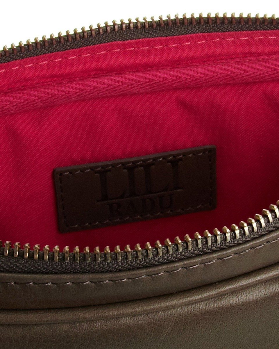 Lili Radu Unisex-Erwachsene Modell Classic Laptoptasche Grau Einheitsgröße  Leder