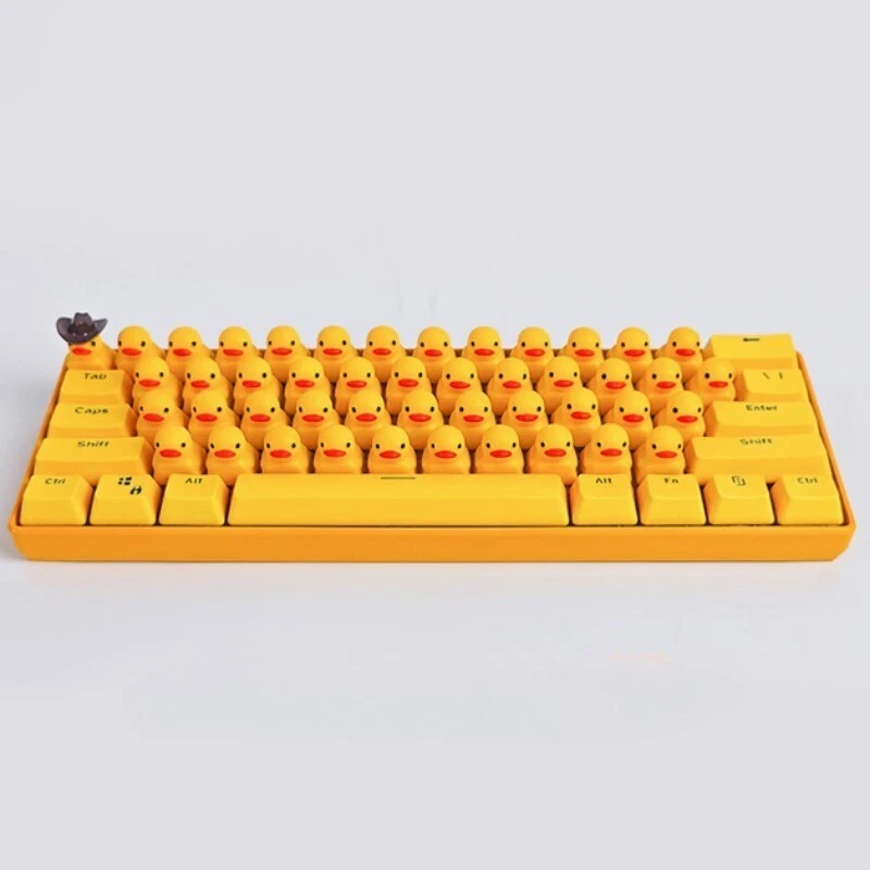 Yellow Cute Duck Mechanical Keyboard Press Crow USB Interface Keyboard Collect - Image 4 of 4