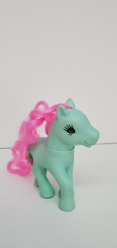 Vintage My Little Pony KO Bootleg Blue Pink Hair Strawberry Cutie Figure - Picture 9 of 12