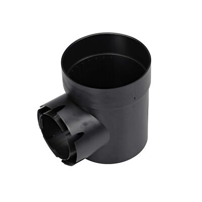 NDS Round Spee-D Catch Basin Drain With 1 Outlet, 6 in., Black