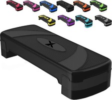 XN8 2 & 3 Step Aerobic Stepper Adjustable Yoga Blocks Fitness Cardio Exercise
