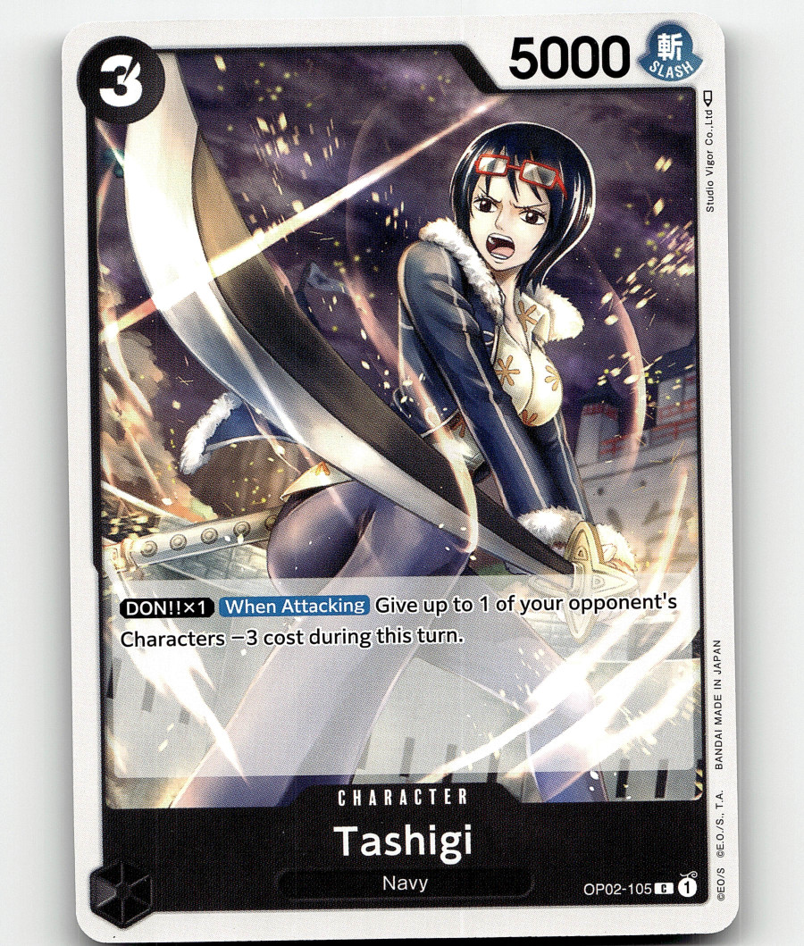 One Piece Card Game Tashigi Paramount War OP02-105
