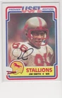 JIM SMITH BIRMINGHAM STALLIONS 1984 TOPPS #15 MICHIGAN   AUTOGRAPHED CARD