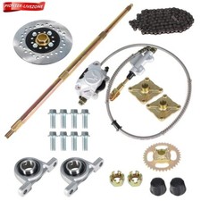 Go Kart Rear Live Axle Kit, Brake Assembly,Sprocket  Hub,Hub Drift Trike, Chain