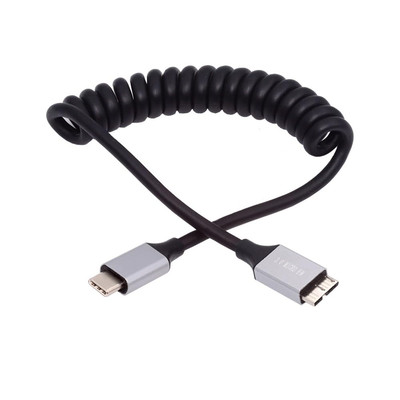 Kabel USB-C Typ-C Host zum Micro-USB3.0-Stecker OTG Stretch-Spiralkabel 100 cm V