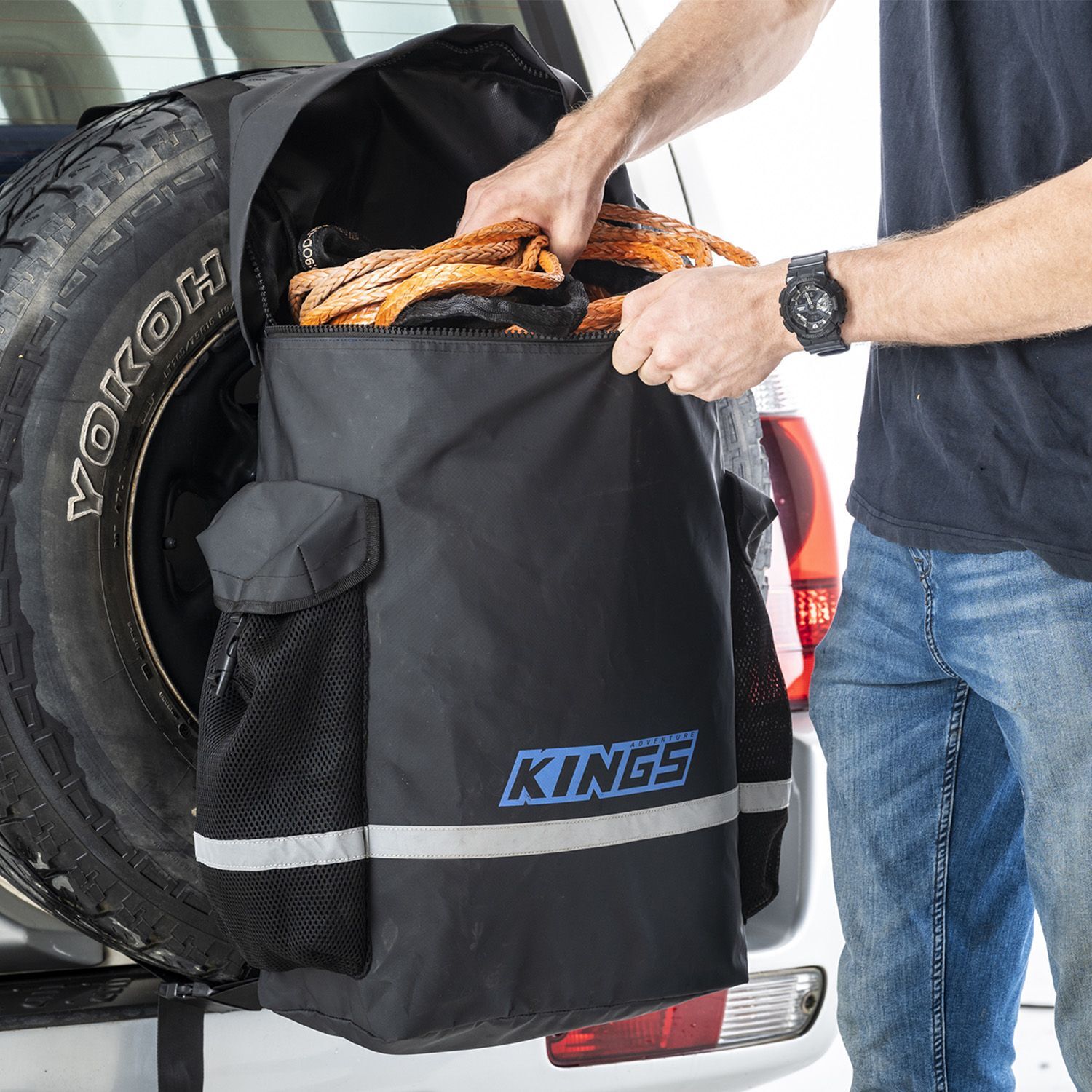 Kings Premium 48L Dirty Gear Bag 400GSM PVC 2 Side Pockets Heavy Duty