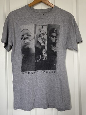 Biggie Tupac Eazy E Street Legends Rap Graphic Shirt Sz M