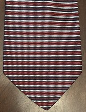 J. Crew Red Black Hand Made 100% Silk Men’s Neck Tie Made In Usa