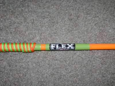 GLOW ROD MEAT HUNTER FLEX 6' CAST -MADE IN USA -GLOWS ORANGE UNDER BLACK LIGHT !