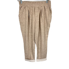 AnyBody Women's Petite Pull-on Double Knit Pant with Cuff Detail Stone PS Size