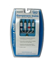 Nintendo Wii Component Cable Dream Gear Gold Plates Tips 6 Feet Cable NEW