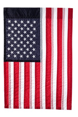 Embroidered American Flag 12" X 18" Garden Flag | Weatherproof , 2-Sided | Show United States Patriotic Support | Small Banner Size (7426824349300)